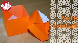 Origami  Boîte éventail de Tomoko Fuse  Fancy box Senbazuru [upl. by Sirrah]