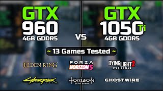 GTX 960 4GB vs GTX 1050 Ti  13 Games Tested [upl. by Milman]