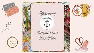 REVIEWING VIP CROSS STITCH  3 STAMPED CROSS STITCH KITS vipcrossstitch stampedcrossstitch [upl. by Adnohsed435]