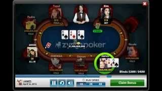 Zynga Poker Play of the Day  3B Win [upl. by Fisoi]