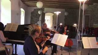 Yuko amp Warsaw Phil Quartet SCHUMANN Op44 a Rehearsal [upl. by Sekyere]