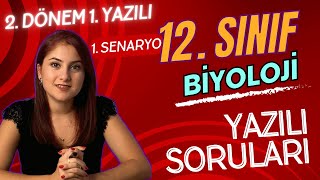 SENARYO 1  12 SINIF BİYOLOJİ 2 DÖNEM 1 YAZILIYA HAZIRLIK  PDF 2023  2024 [upl. by Ymia481]