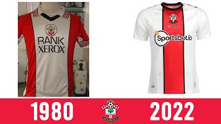 Southampton Football Kit History 19802022 [upl. by Hines]