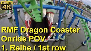 RMF Dragon Roller Coaster Energylandia 2018 onride POV 4K  rmf dragon onride – Suspended Coaster [upl. by Eenrahc956]