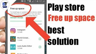 how to fix google play store free up space problemin hindi🔥🔥  2020 Latest Trick [upl. by Knitter]