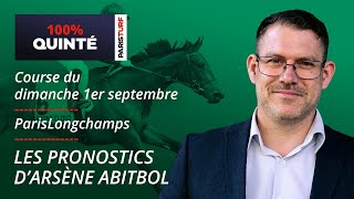 Pronostics Quinté PMU  100 Quinté du Dimanche 1er septembre à ParisLongchamp [upl. by Reiniar]