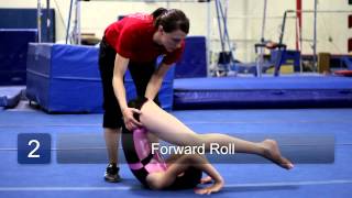 How to Do Forward Rolls in Beginner Gymnastics  Beginning Gymnastics [upl. by Cheadle]