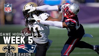 New Orleans Saints vs New England Patriots  2023 Week 5 Game Highlights [upl. by Zebedee]