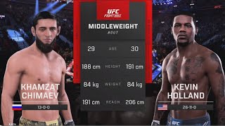 UFC 279  Khamzat Chimaev vs Kevin Holland FULL FIGHT  UFC 5  PS5 Gameplay [upl. by Tillman]