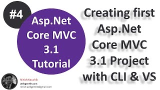 4 How to create aspnet core mvc web application using Visual Studio 2019 amp CLI  Net Core 3 [upl. by Venus]