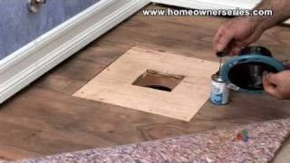 How to Fix a Toilet  Wooden SubFlooring Flange Repair  Part 3 of 3 [upl. by Pammy]