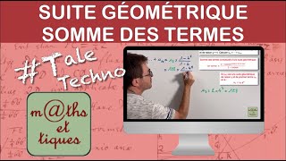 Calculer la somme des termes dune suite géométrique 1  Terminale Techno [upl. by Nive]