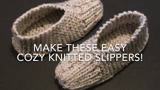 KNITTED SLIPPERS  EASY FOR BEGINNERS [upl. by Socrates]