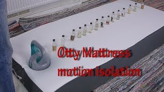 Otty Mattress motion transfer test  UK memory foam pocket spring mattress [upl. by Ashil]