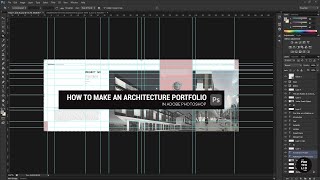 How to make an architecture portfolio in adobe photoshop I Beginner Templates Available [upl. by Amble]