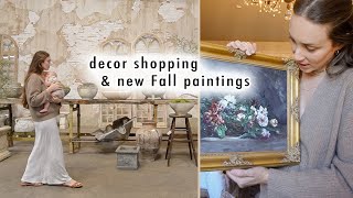 decor shopping amp new FALL PAINTINGS [upl. by Donelu]