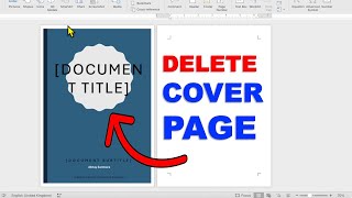 How to Delete Cover Page Title Page in Word Document [upl. by Buna]