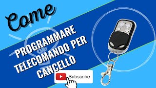 Programmare telecomando universale per cancello [upl. by Leelaj68]