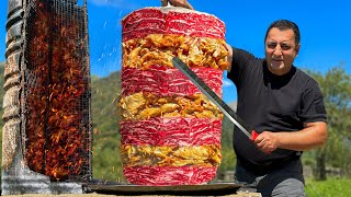 Layered Doner Kebab From Two Types Of Meat At Once Uncle Pleases Little Guests [upl. by Iamhaj]