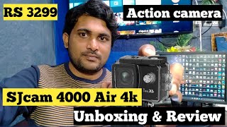 Sjcam Sj 4000 air 4k action camera unboxing and review in telugu  sjcam SJ 4000 4k air full review [upl. by Herb]