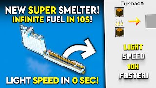 Best Super Smelter Minecraft Tutorial  Infinite Fuel 0s Delay [upl. by Lilybel]