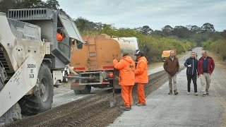 Está en marcha la repavimentación de la RP 5 mejor infraestructura para el desarrollo productivo [upl. by Maletta623]