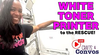 Crafts amp Convos  White Toner Printer Overview  Is it better than DTF  Ricoma Luminaris 200 [upl. by Yatnuahc]