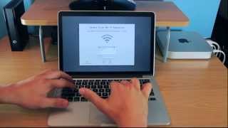 HOW TO Setup Your New Mac Walkthrough of a First Boot Up on an Apple Macbook Pro Retina 13quot [upl. by Dnaltroc675]