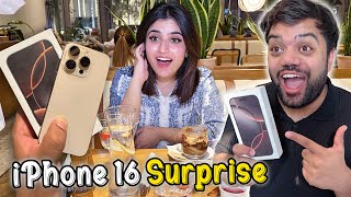 Surprising Aroob With An iPhone 16 Pro Max 😍  Luxury Dinner With My Wife ❤️ [upl. by Ettezel]