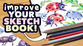 How to Improve your Sketchbook  Ideas to fill your sketchbook [upl. by Delaney]