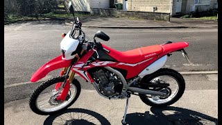 CRF250L Exhaust Comparison STOCKFMF Q4 [upl. by Airdnaid]