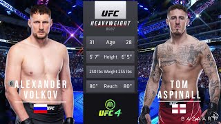 ALEXANDER VOLKOV VS TOM ASPINALL FULL FIGHT UFC FIGHT NIGHT [upl. by Krusche]