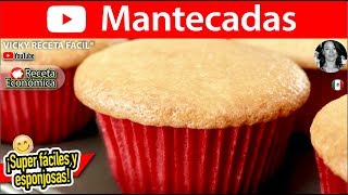 MANTECADAS ESPONJOSAS  VickyRecetaFacil [upl. by Retxed]