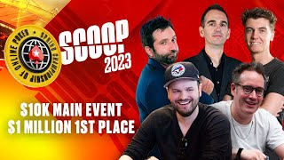 SCOOP 2023 10K NLHE Main Event Final Table  James Joe Sam Griffin and Fintan ♠️ PokerStars [upl. by Ahtanaram]