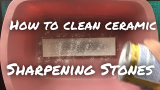 Clean Spyderco Ceramic Sharpening Stone with Barkeeper’s Friend [upl. by Rosemari]