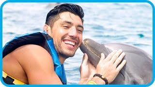 YoMuscleBoii Swimming with Dolphins in Mexico  Royal Caribbean Adventure [upl. by Sudaorb]