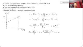 222 Bevegelse med konstant akselerasjon  bevegelseslikninger med eksempler [upl. by Falo]