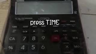 how to change date and time in CASIO HR100RC calculator [upl. by Eikceb]