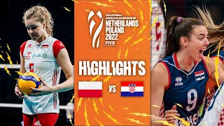 🇵🇱 POL vs 🇭🇷 CRO  Highlights Phase 1  FIVB Womens World Championship 2022 [upl. by Annayi]