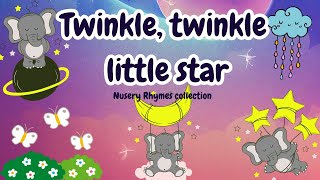 Twinkle Twinkle Little Star  Nursery Rhymes with lyrics [upl. by Belia382]