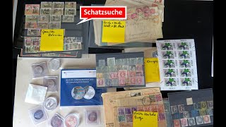 Briefmarken Briefe und Münzen  Schatzsuche in meinen Einkäufen der letzten Zeit [upl. by Anma]