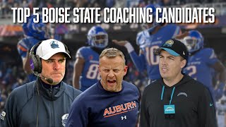 Top 5 Boise State Coaching Candidates  Bryan Harsin  Kellen Moore  Jeff Choate  Ryan Grubb [upl. by Nehgam]