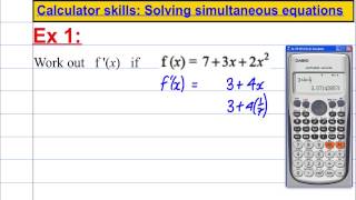 CASIO FX 991ES PLUS  Calculator skills  differentiation [upl. by Mrots983]