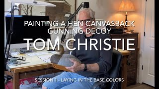 Painting a Hen Canvasback Gunning Decoy  Session 1  Laying in the Base Colors [upl. by Pellet]