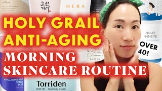 AntiAging Morning Skincare Routine You Must Try 7 Steps using game changing Korean skincare [upl. by Belinda254]