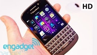 BlackBerry Q10 Hands On  Engadget [upl. by Innes]