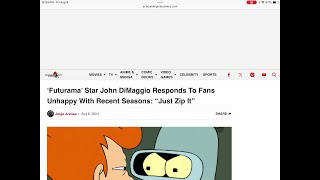 Why Wont They Learn Bender Voice Actor Tells Fans To quotJump In The Lake Fly A Kitequot [upl. by Anoy]