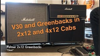 Celestion Vintage 30 and Greenback Speakers in 2x12 and 4x12 Cabinet [upl. by Inatsed]