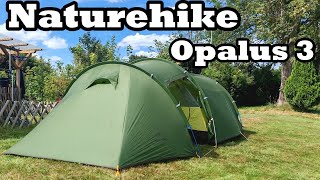 Naturehike Opalus 3  Viel Platz im 3 Personen Tunnelzelt  Trekkingzelt [upl. by Ris]