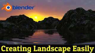 Creating Landscape And Terrain Easily  Blender 33 Tutorial [upl. by Amil76]